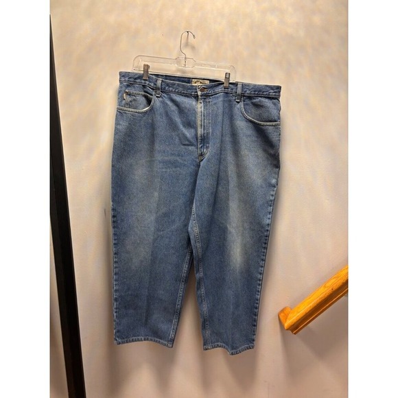 L L Bean Mens Relaxed Fit Blue Denim Jeans Size 42x29 Casual Everyday Wear - Picture 5 of 14